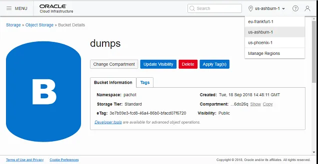 Oracle Cloud: upload large files through the Object Store REST API