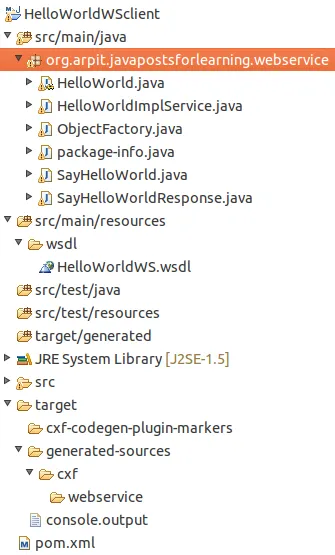 generated code moved to src/main/java