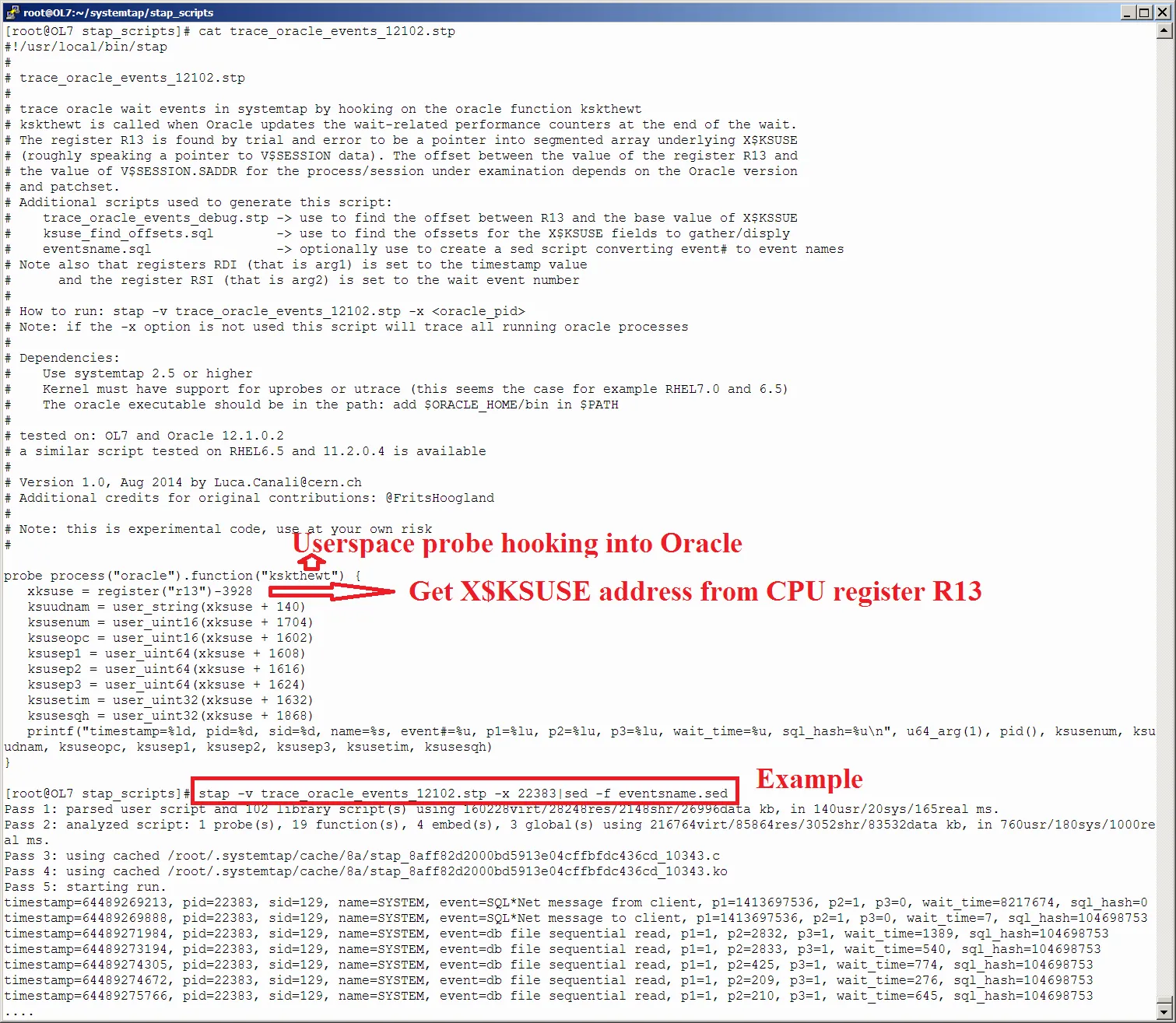 SystemTap into Oracle